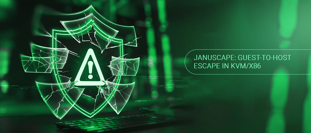 Illustration zu CVE-2026-53359 (Januscape), einer Schwachstelle im Zusammenhang mit dem Ausbruch aus einer virtuellen Maschine (VM) in der Linux-KVM/x86-Virtualisierung