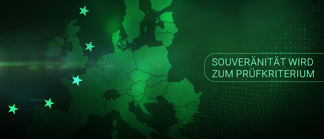 EU-Gebäude als Symbol digitaler Souveränität – Greenbone erklärt die CADA-Souveränitätsstufen