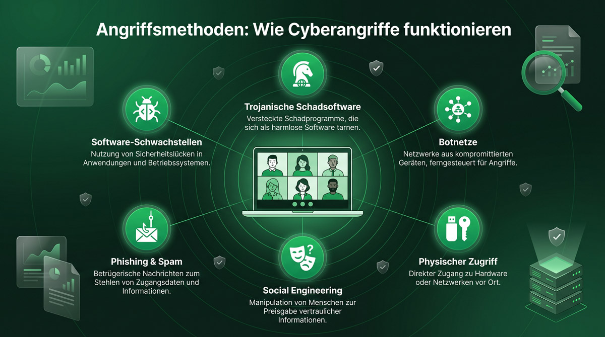 Grafik: Angriffsmethoden im Überblick